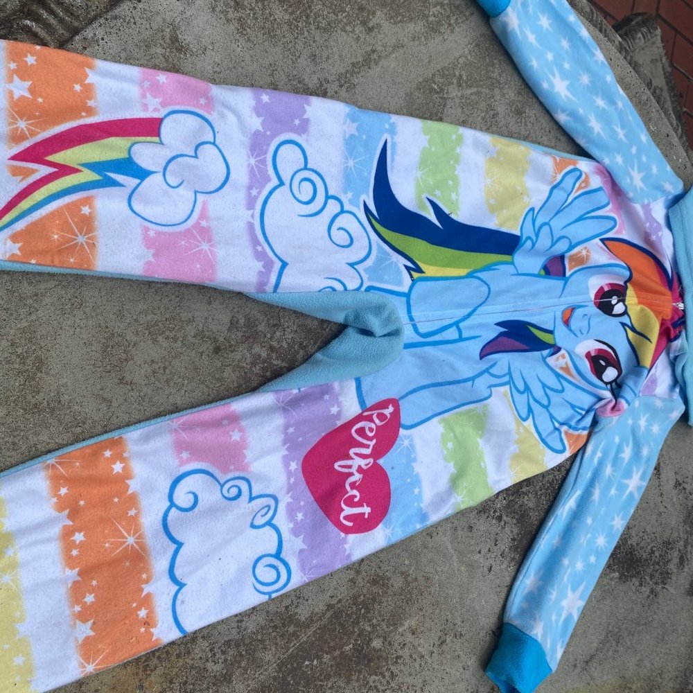 🌈My Little Pony 1Pc WithHood Rainbow Dash onesie